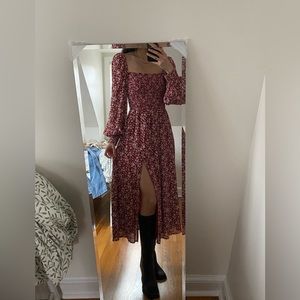 Reformation red cello dress